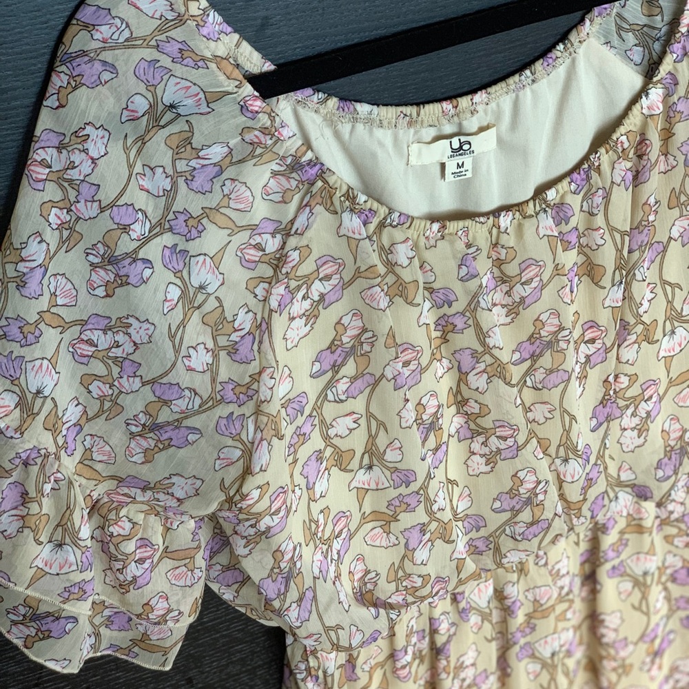 Off shoulder Floral Dress with ruffle details